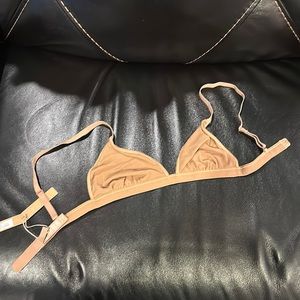 Skims Summer Mesh Triangle Bralette In Sienna